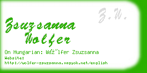 zsuzsanna wolfer business card